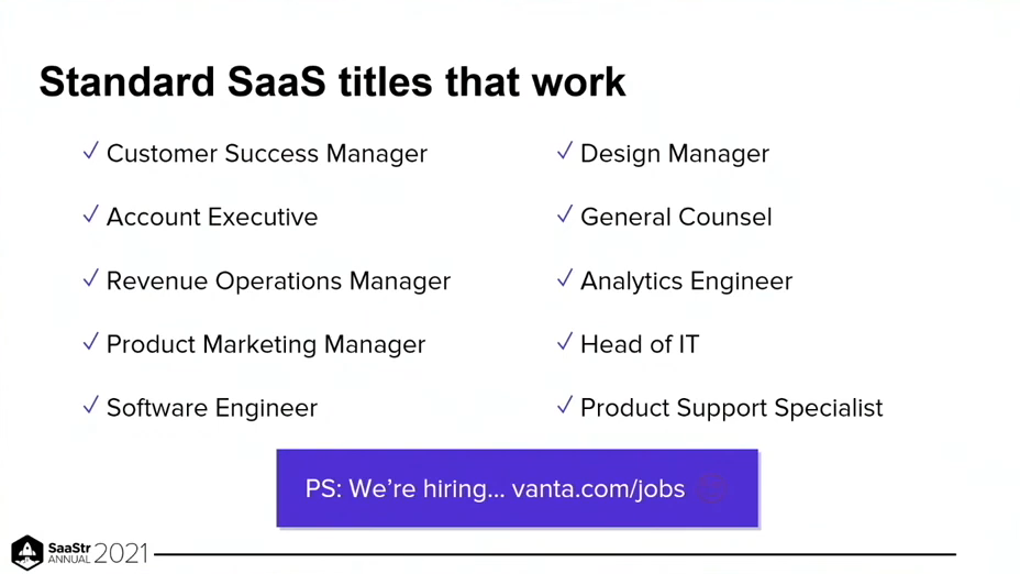 Slide 27: Standard SaaS titles that work